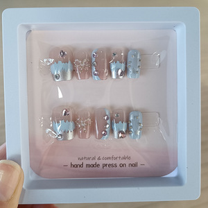 10 autocollants fantaisie <span class=keywords><strong>pour</strong></span> ongles, motif papillon, perles et strass, thème Océan Bleu, <span class=keywords><strong>pour</strong></span> adolescents et enfants plus âgés de 12 à 18 ans - Product Image 3