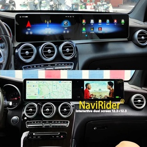 Reproductor Multimedia para Auto con Pantalla Dual de 12.3 Pulgadas, Android Carplay de 128 GB para Benz Clase C GLC NTG 5.0 5.5 6.0 2016-2022, Navegación GPS, Reproductor de Video - Product Image 1