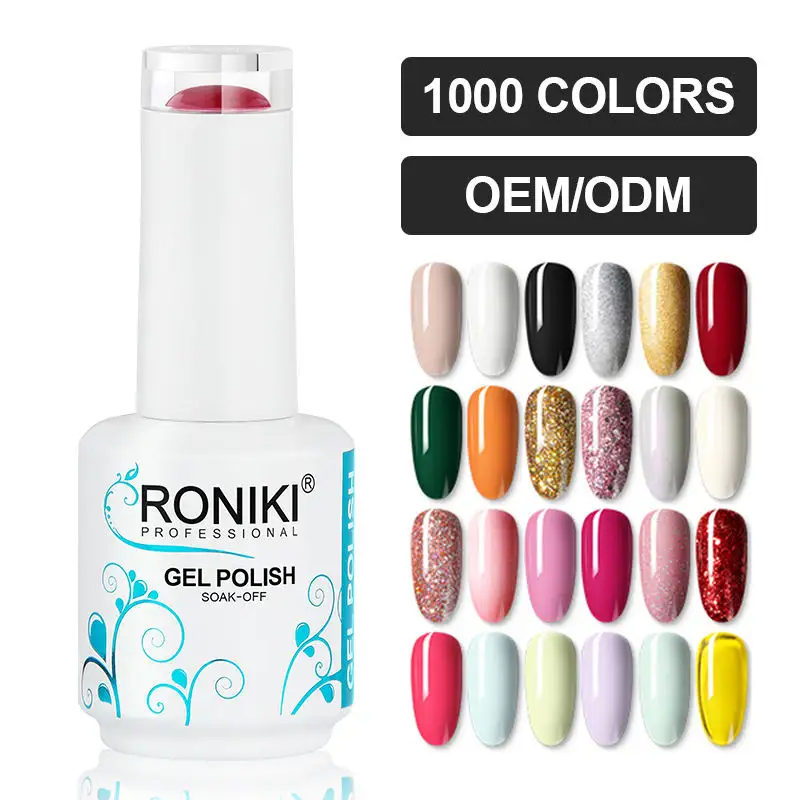 RONIKI OEM nail supplies custom private label 308 color soak off uv nail gel polish