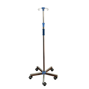 Soporte de Suero IV de Acero Inoxidable con Base para Piso, Altura Ajustable, para Uso Hospitalario en Australia - Product Image 2