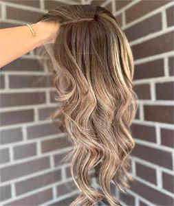 Peluca Judía con Frente de Encaje HD y Forro de Seda, <span class=keywords><strong>Cabello</strong></span> Europeo con Ondas Suaves, Color Rubio <span class=keywords><strong>Cenizo</strong></span> con Reflejos, para <span class=keywords><strong>Cabello</strong></span> Grueso - Product Image 2