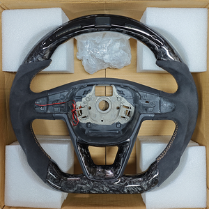 Volante Personalizado de Alcántara y Fibra de Carbono Forjada para Seat Leon <span class=keywords><strong>Cupra</strong></span> MK3 Facelift 2019- - Product Image 3