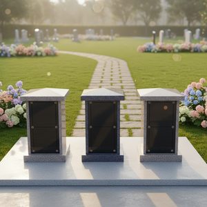 Private Family 2 niches Columbarium Granite Tombstone Traditional - Product Image 4