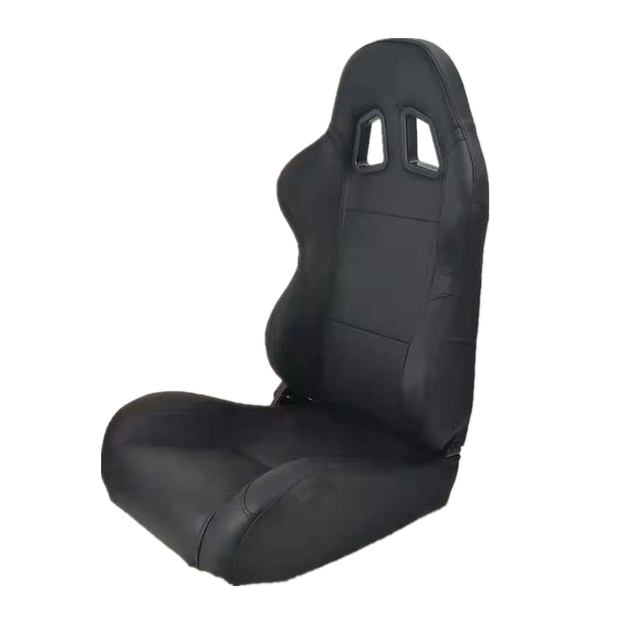 Black PVC Leather Car Racing Seats for Universal Adult Use Come With Double Slider Seat