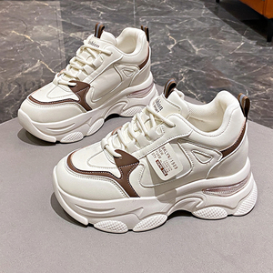 รองเท้าผ้าใบแฟชั่นผู้หญิงรุ่นใหม่ปี 2025 สไตล์ Chunky Sneakers พื้นหนา มีเชือกผูก ใส่สบาย เหมาะสำหรับเดินเล่นกลางแจ้ง - Product Image 4