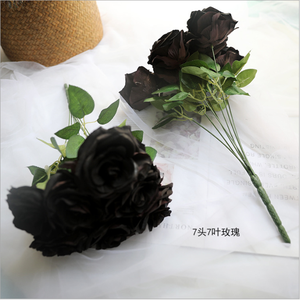 <span class=keywords><strong>E</strong></span>-20148 del Commercio All'ingrosso del ragazzo di laurea fiore piccolo singolo fiore di rosa bouquet di <span class=keywords><strong>rose</strong></span> nere matrimoni nero rosa di modo per il Regalo - Product Image 3