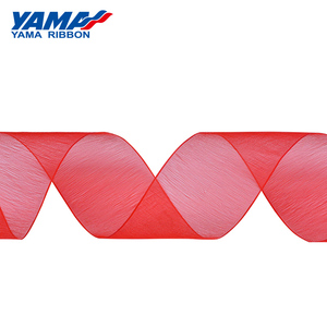 Nhà Máy Thả 3-75Mm Rắn Màu Sắc Sheer Màu Hồng Màu Đỏ Organza Ribbon - Product Image 3