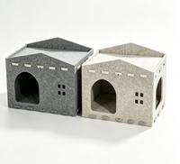 Maison pour chat DownyPaws pour chats d'intérieur, lit pour chat, résistant aux griffures, pliable