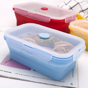 ชุดกล่องอาหารกลางวันซิลิโคนพร้อมฝาปิดสำหรับเด็กปลอดภัยภาชนะเก็บอาหารกล่องอาหารกลางวันแบบไม่ติดแน่นออกแบบได้ตามที่ต้องการ - Product Image 5