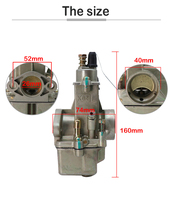 Carburateur de course en alliage de zinc pour K65(G) 26mm, système de carburant pour moto, couleur or, livraison rapide, en stock