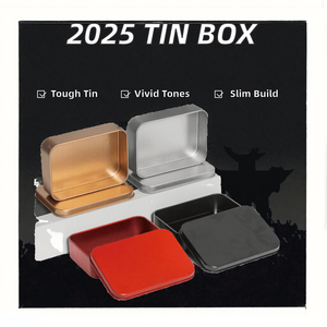 2025 Hot Bán Đen rỗng hình chữ nhật hộp thiếc mỹ phẩm lưu trữ kim loại tin quà tặng bao bì vẻ đẹp Báo Chí móng tay thân thiện có thể - Product Image 2