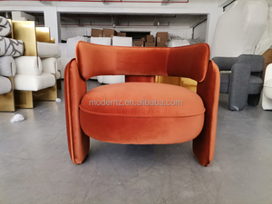 كرسي استرخاء فاخر عصري مغطى بقماش البوكليه الفريد للمنزل والفنادق، كرسي أنيق من القطيفة لغرفة المعيشة - Product Image 4