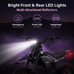 Motocicleta Eléctrica Todoterreno para Adultos, 72V 2000W, Motor con Caja de Cambios QS, 65km/h, Cadena, 130kg, Envío desde EE. UU. en 5-7 Días - Product Image 5