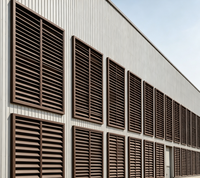 Lames de ventilation décoratives à lame fixe en Z, économie d'énergie, OEM ODM, pour façade, résistantes à la chaleur, imperméables, pour ombrage extérieur