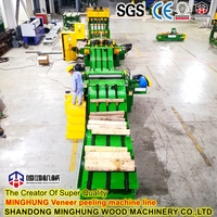 MINGHUNG Machine automatique hydraulique économique pour le décapage de placages, système de couteaux hydrauliques, PLC, moteur 90KW, pompe, roulement facile