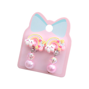 Joyería para niños, venta al por mayor, precio de fábrica, accesorios para niños para niñas, bonitos pendientes con Clip para niños - Product Image 1