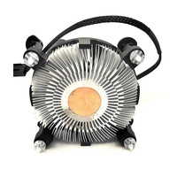 Refroidisseur de processeur à prix réduit avec ventilateur de 90 mm, tension nominale 12 V, OEM d'usine pour processeurs 1151 1156, ailettes de dissipateur thermique en aluminium noir pour le refroidissement