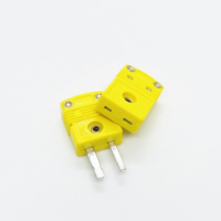Conector de Termopar Mini Tipo K Amarillo Chinese-mc02(c)-k-m/f de Excelente Calidad para Uso Seguro con Abrazadera