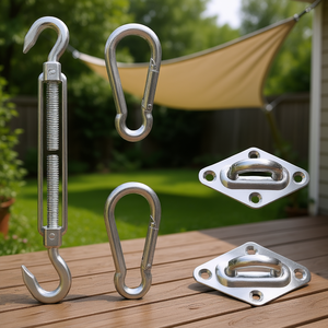 Kit de Montaje de Toldo de Acero Inoxidable, Juego de 5 Piezas de Herrajes para Toldo de Exterior para Uso en Jardín o Terraza - Product Image 2