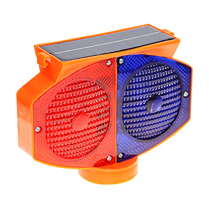 Luz de Advertencia LED Solar con Control Automático de Luz, Luz de Seguridad Vial Tipo Ojo de Gato para Curvas, Averías y Barreras de Tráfico - Product Image 1
