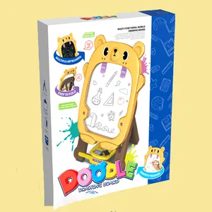 Best Selling Children Plastic Erasable Writing Board Bear Stand Writing Drawing Board Toy Set