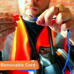 Tapones para los oídos reutilizables de calidad, 100 pares de tapones de silicona con cable calmante para el oído, reducción de ruido para tiro, conducción en motocicleta - Product Image 4