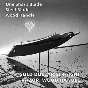 Maquinilla de Afeitar de Seguridad de Acero Inoxidable Gold Dollar, Cuchilla Única, Afeitado de Precisión, Mango de Madera, para Hombre - Product Image 2