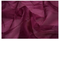 Deux tons 100% pure soie de mûrier pure Organza tissu Voile tissé 114/137cm de large rideau Style uni pour mariage Textile à la maison
