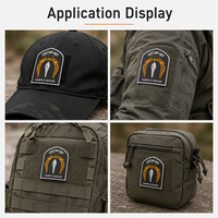 Patch en PVC souple personnalisé en usine, logo 3D en relief, badge en caoutchouc avec fixation auto-agrippante pour vêtements et équipements