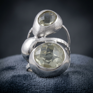 Anillo de Plata con Gemas de Cristal de Estilo Único y Moderno de Art Palace - Product Image 3