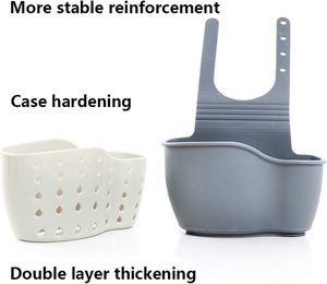Hanging Adjustable Strap Faucet Drying <b>Kitchen</b> Drain Bag Sink <b>Caddy</b> Sponge Holder Rubber Eco-Friendly Modern Soap Holder - Product Image 3