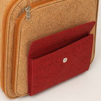 Sac de transport portable pour animaux de compagnie YAOYUE en liège pour chats et petits chiens, poche avant rouge, sac de voyage léger