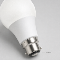 Bombilla LED SMD con Base B22, Sin Parpadeo, AC100~240V, No Regulable, Blanca, de Plástico, A60, Residencial, 10W