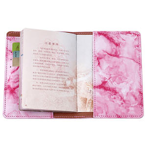 Toptan mermer pasaport kapağı özel Logo lüks deri pasaport sahipleri - Product Image 2