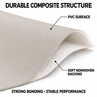 Cuir synthétique PVC gris argenté avec support non tissé, imperméable et gaufré, pour l'ameublement intérieur de voiture et la sellerie