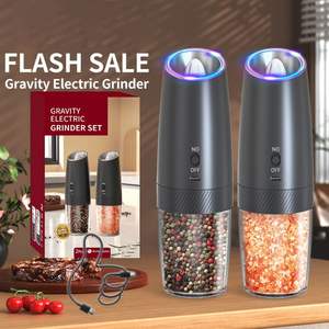 Parrillas para Barbacoa Súper Resistentes, Molinillos Automáticos de Pimienta y Sal para Exteriores, Juego de Molinillos Eléctricos de Sal y Pimienta - Product Image 6