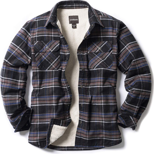 Men's Long Sleeve Vintage Mens Polar <strong>Fleece</strong> Flannel <strong>Shirt</strong> Jacket Fitted Plaid Heavy <strong>Lined</strong> Flannel <strong>Shirt</strong> Jacket for Men - Product Image 1