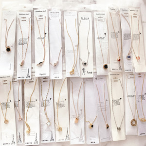 Collar de Acero Inoxidable con Diseños Mixtos para Mujer, Joyería de Moda al por Mayor, Collar Barato con Letras y Animales de Zirconia - Product Image 4