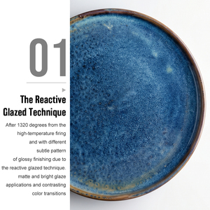 Factory Direct <strong>Wholesale</strong> Hotel Blue Nordic Dish <strong>Ceramic</strong> <strong>Dinner</strong> Plate <strong>Set</strong>,restaurant Ecofriendly Porcelain Dishes Plates - Product Image 3