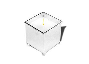 Silver Tea light Cups <b>Set</b> <b>Square</b> - Product Image 2