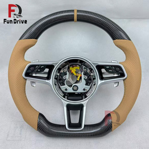 Volant en fibre de carbone personnalisé pour <span class=keywords><strong>Porsche</strong></span> Cayman Cayenne Panamera Macan 911 970 986 991 991.1 991.<span class=keywords><strong>2</strong></span> 992 993 996 997 997.<span class=keywords><strong>2</strong></span> - Product Image 6