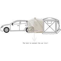 Tente de camping, tentes d'extérieur, tente pop-up, dômes gonflables sportifs, tente pour 4 personnes, tente de hayon de voiture, 1 chambre, 1 salon, camping, voyage