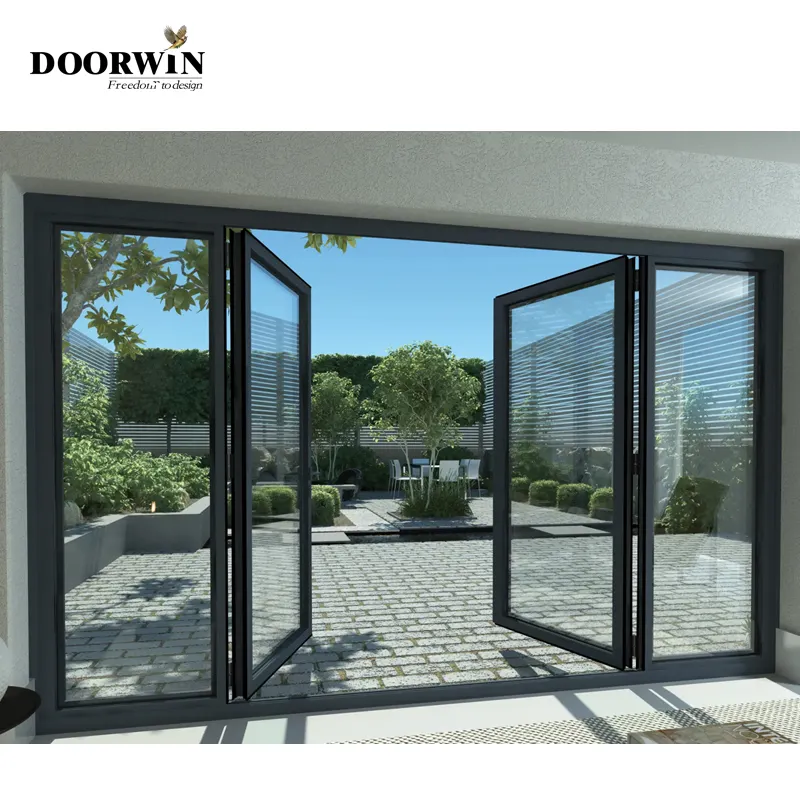 Simple Design Aluminum Automatic Opening Door Double Glazed Glass Front Door Designs Aluminium Graphic Glass Door