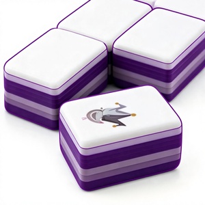 Ensembles de Mahjong Américain en Acrylique Gravé Multi-couches OEM en Gros, 3 couches, 4 couches, avec Logo Imprimé, Ensemble de Mahjong en Cristal 32mm 34mm Personnalisé - Product Image 3