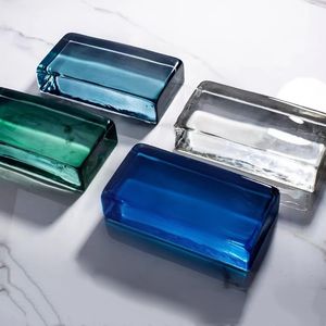 solido colorato vetro cristallo di ghiaccio mattone zappa fusione blocco di vetro decorativo per la costruzione di casa parete - Product Image 4