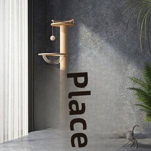 Árbol para Gatos Multicapa Ecológico y Moderno de una Pieza, Poste Rascador con Forma de Pilar, Nido y Funciones para Afilar Uñas, para las Cuatro Estaciones - Product Image 2