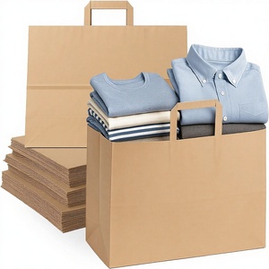 Bolsas de Papel Grandes con Asas 16x6x12, Bolsas de Papel Kraft para Compras, Bolsas de Papel Kraft para Llevar, Bolsas de Papel Marrón para Minoristas, Bolsas para Zapatos - Product Image 1