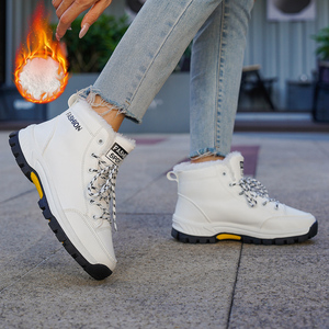 <span class=keywords><strong>Botines</strong></span> de Invierno para <span class=keywords><strong>Mujer</strong></span>, Parte Superior de Cuero Artificial, Suela de TPR Antideslizante, Forro de Felpa Acolchado y Cálido - Product Image 4