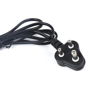 South Africa and India 3 Pin <strong>Plug</strong> to C19 250V 1.83m 3 <strong>Core</strong> 10A AC Power Cord for <strong>Computer</strong> Black/White - Product Image 2