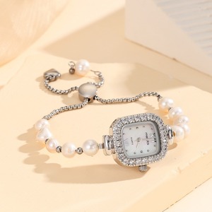 2025 Nuevo reloj para mujer: elegante reloj de pulsera cuadrado con diamantes y reloj de cuarzo con pulsera larga decorada con circón - Product Image 2